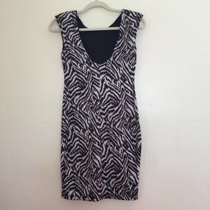 H&M Zebra Mini Dress Size Small